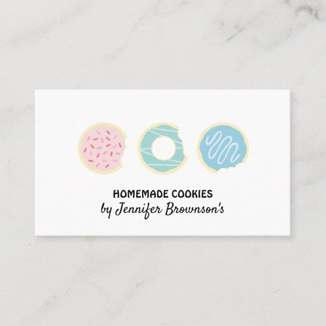 Carte De Visite Pâtes à biscuits Beignets Friandises (Devant)