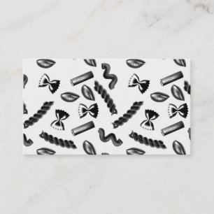 Carte De Visite Pâtes Diversité Grises Alimentation Italienne Oe