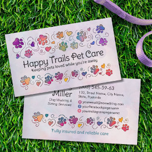 Carte De Visite Pâtes et chaleur - art à trait manuel et aquarelle