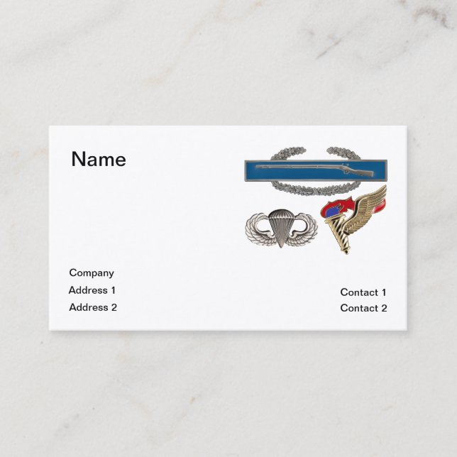 Carte De Visite Pathfinder aéroporté CIB (Devant)