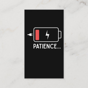 Carte De Visite Patience amusante Maman et Papa Faible batterie No