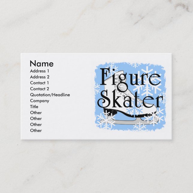Carte De Visite Patineur artistique (Devant)
