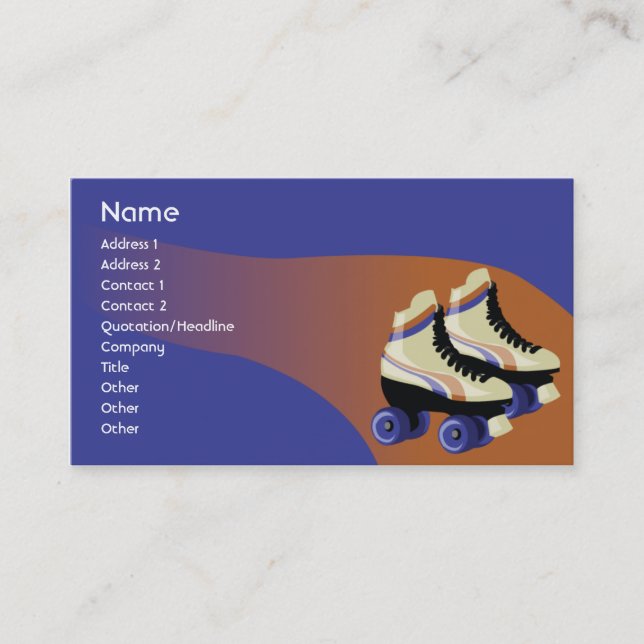 Carte De Visite Patins - affaires (Devant)