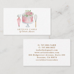 Carte De Visite Pâtisserie Boulangerie Gâteau Fantaisiste