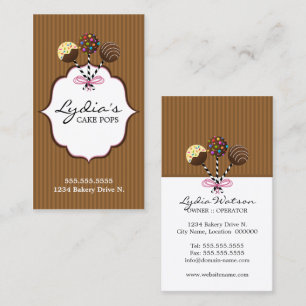 Carte De Visite Pâtisserie Cake Pops