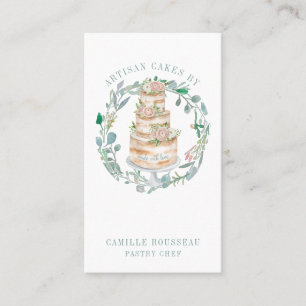 Carte De Visite Pâtisserie Chef boulanger Élégant gâteau