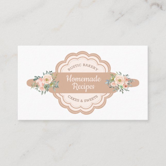 Carte De Visite Pâtisserie Chef boulangerie maison Recette (Devant)