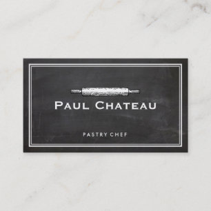 Carte De Visite Pâtisserie Chef Rolling Pin Baker Logo