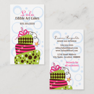 Carte De Visite Pâtisserie d'art gâteau coloré
