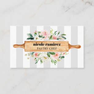 Carte De Visite Pâtisserie de la boulangerie Florale Rollery Pât