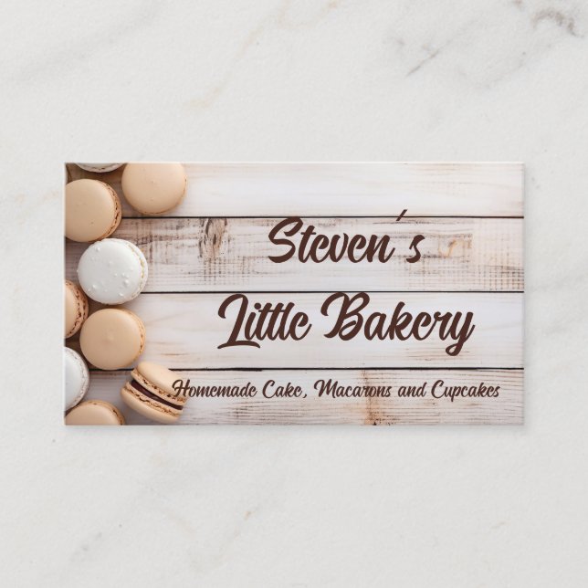 Carte De Visite pâtisserie de macarons de couleur douce (Devant)