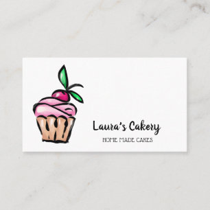 Carte De Visite Pâtisserie fine gâteaux & sucreries Cupcake Maison