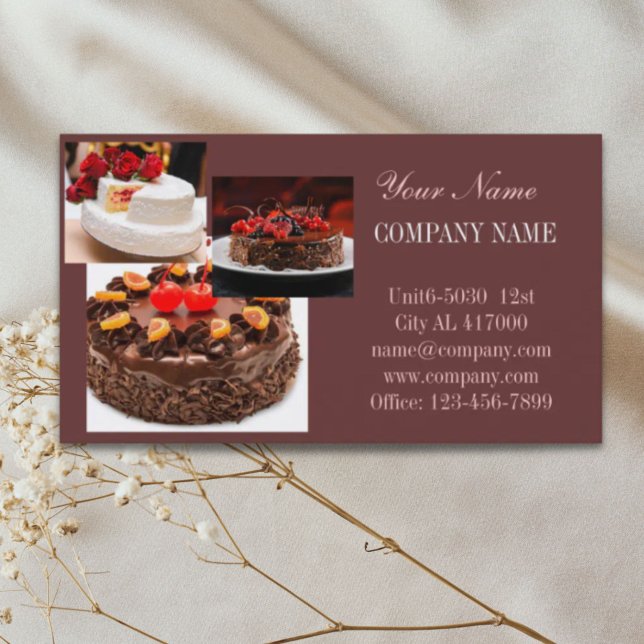 Carte De Visite pâtisserie mariage dessert (dessert wedding cake baker bakery business card)