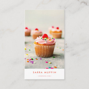 Carte De Visite Pâtisserie minimaliste Muffin Cupcake