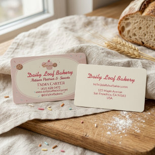 Carte De Visite Pâtisserie Pastel Mignonne Artisanale