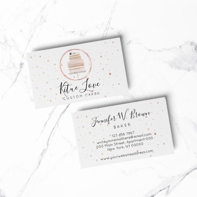 Carte De Visite pâtisserie pâtisserie pâtisserie pâtisserie boulan (Cake Maker Bakery Pastry Patisserie Business Card)