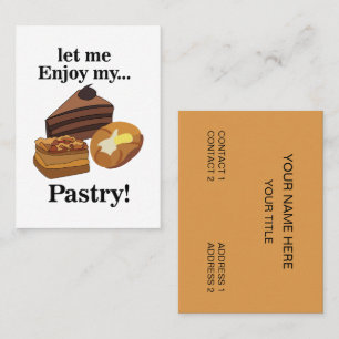 Carte De Visite Pâtisserie Pâtisseries Dessert Boulangerie Pâtissi