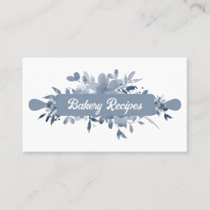 Carte De Visite Pâtissier Bleu Clair Boulangerie Maison