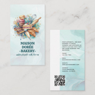 Carte De Visite Pâtissier Boulangerie Magasin Pâtisserie Desserts