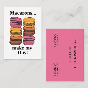 Carte De Visite Pâtissier Boulangerie Restaurant Macaron