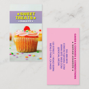 Carte De Visite Pâtissier Cupcake & Douceurs Pâtisserie