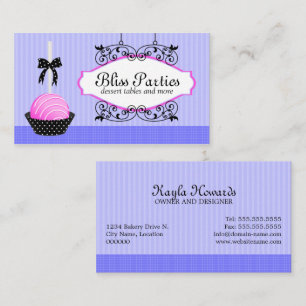 Carte De Visite Pâtissier de Cake Pops Desserts