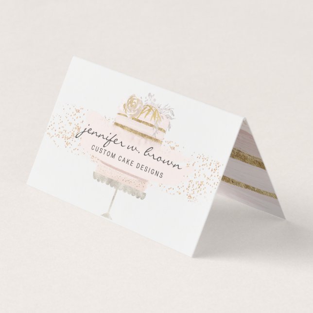 Carte De Visite Pâtissier de gâteaux de mariage (Devant)