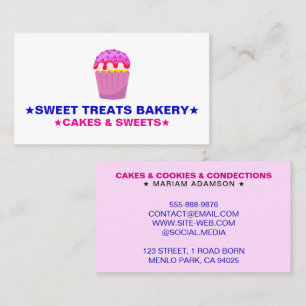 Carte De Visite Pâtissier Maison Logo de Boulangerie de Gâteaux