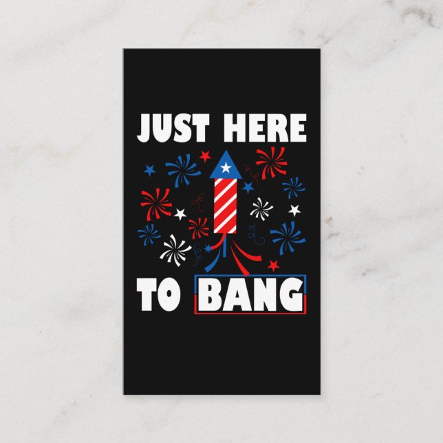 Carte De Visite Patriotic Fireworks Director USA Celebration 4th o (Devant)