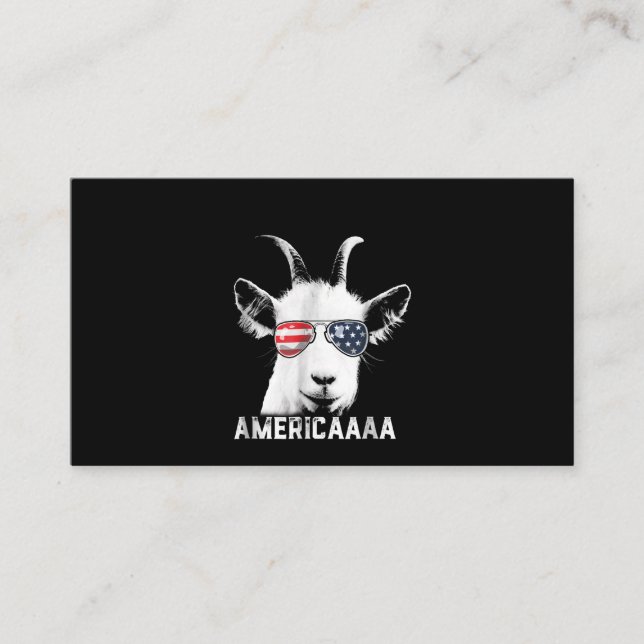 Carte De Visite Patriotic Goat Funny (Devant)