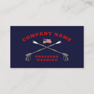 Carte De Visite Patriotic Pressure Lavage Power Wash Company