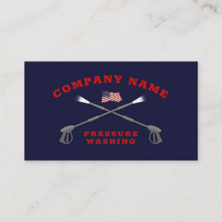 Carte De Visite Patriotic Pressure Lavage Power Wash Company