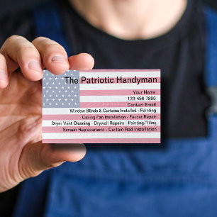 Carte De Visite Patriotique américain Handyman Services