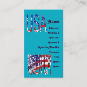 Carte De Visite Patriotique Américaine USA Créez votre propre
