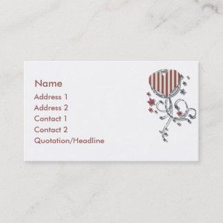 Carte de visite patriotique de coeur de KRW