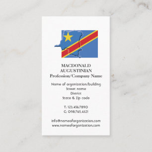 Carte De Visite Patriotique   DRAPEAU CONGO DE RDC   Photo