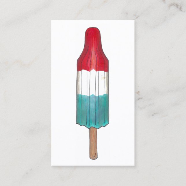 Carte De Visite Patriotique Fireworks Rocket Pop Popsicle USA 4 ju (Devant)