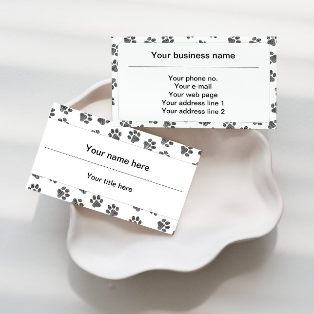 Carte De Visite Patrouilles de Doodle, Paws de Chien, Paws de Chat (Créateur téléchargé)