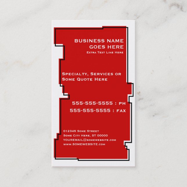 Carte De Visite patte de animal oddRex (Devant)