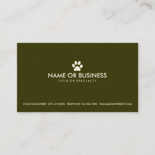 Carte De Visite patte simple d'animal familier