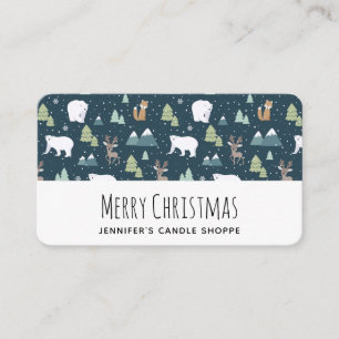 Carte De Visite Patterns de Cute Christma