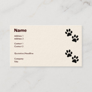 Carte De Visite Pattes