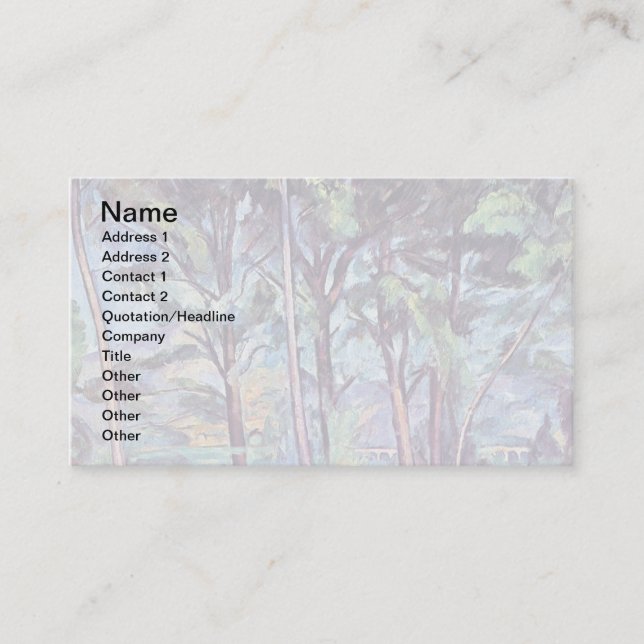 Carte De Visite Paul Cézanne - Pins et Aqueduc Beaux-Arts (Devant)