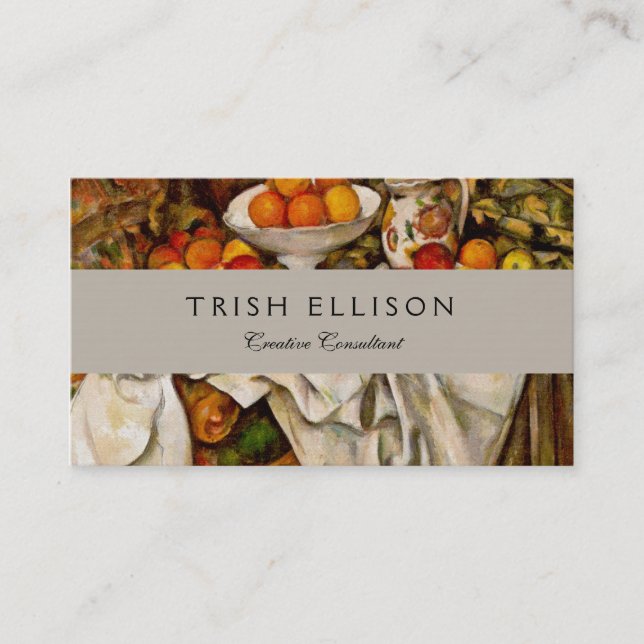 Carte De Visite Paul Cezanne Pomples Oranges Impressionnisme (Devant)