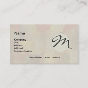 Carte De Visite Paul Klee Red Balloon Abstrait Coloré Art 