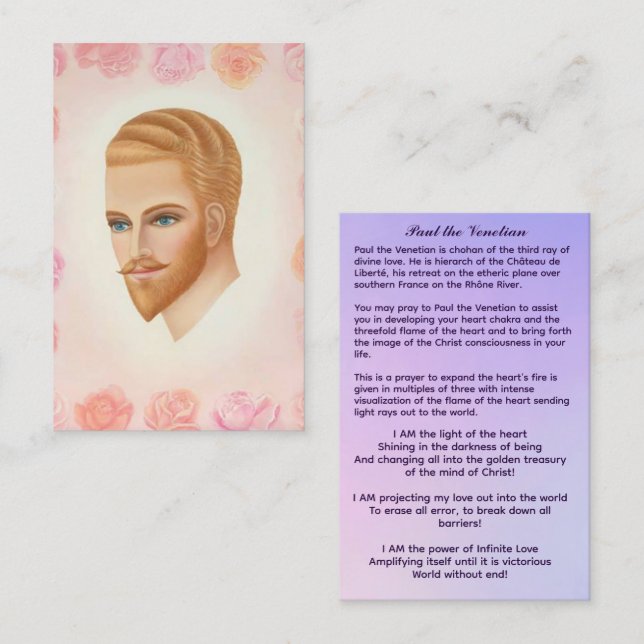 Carte De Visite Paul le Vénitien (Devant / Derrière)