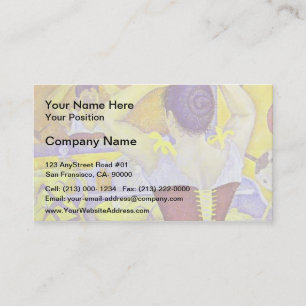 Carte De Visite Paul Signac, une femme à sa toilette portant un c