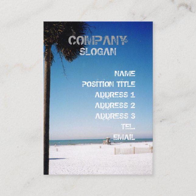 Carte De Visite Paume de dimanche (Devant)