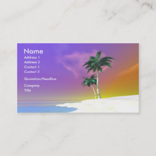 Carte De Visite Paumes sur le blanc