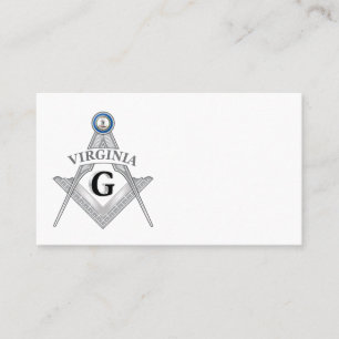 Carte De Visite Pavillon de franc-maçonnerie de l'état de Virginie